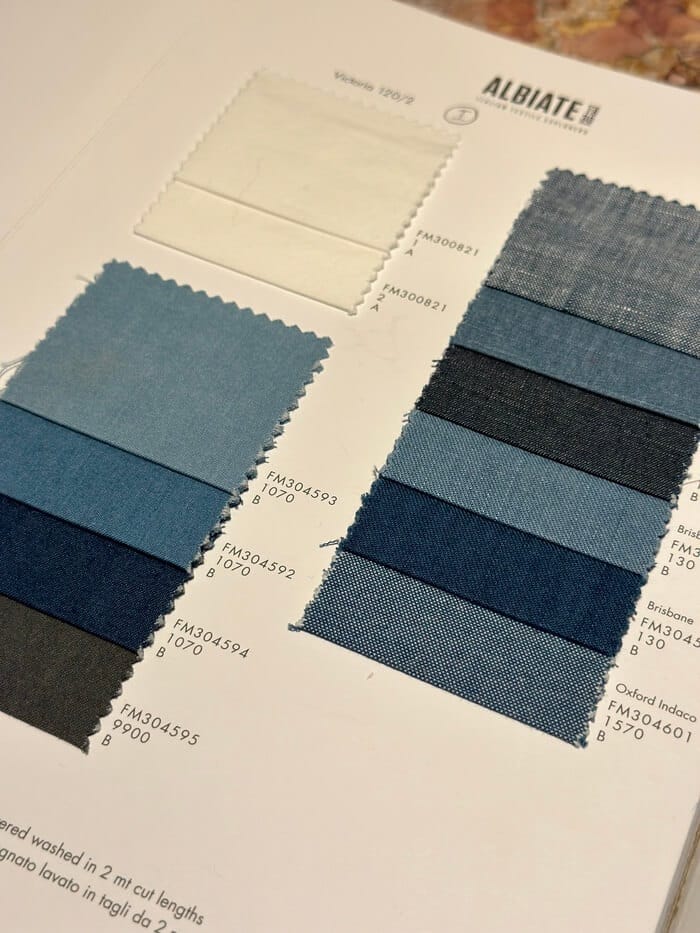 Tissus denim et chambrey