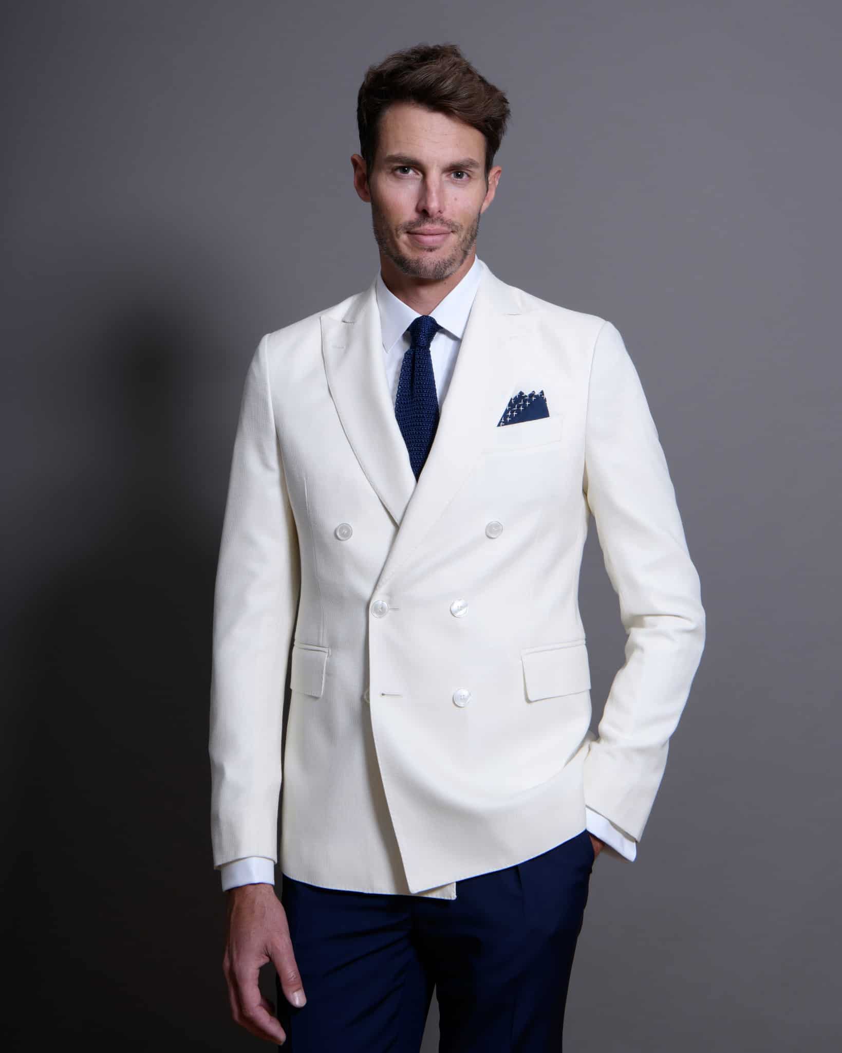 Artling Paris Collection Mariage Veste croisée blanc crème