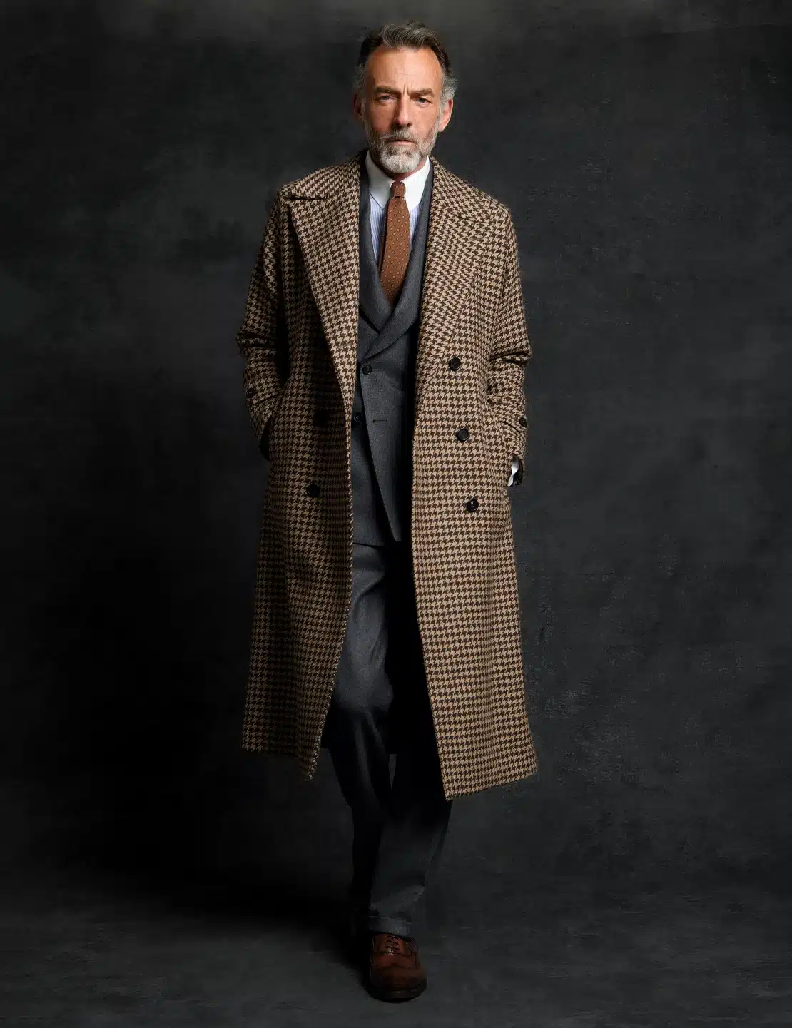 Artling Paris - sur mesure - Manteau raglan motif pied de coq