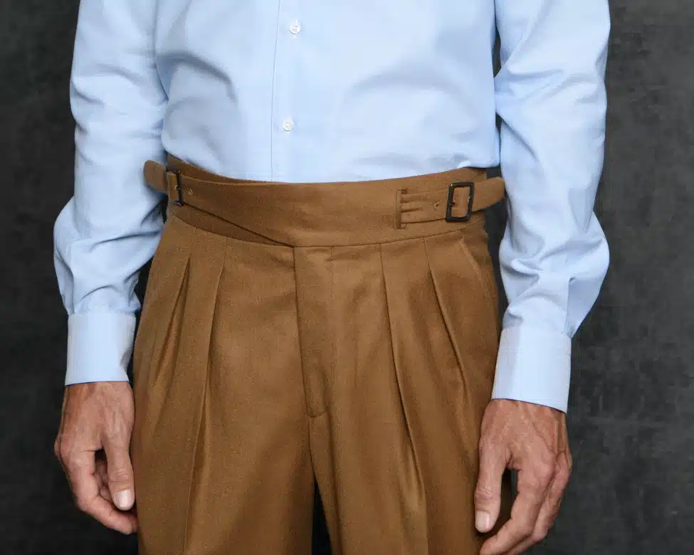 Artling Paris - sur mesure - Pantalon gurkha flanelle camel