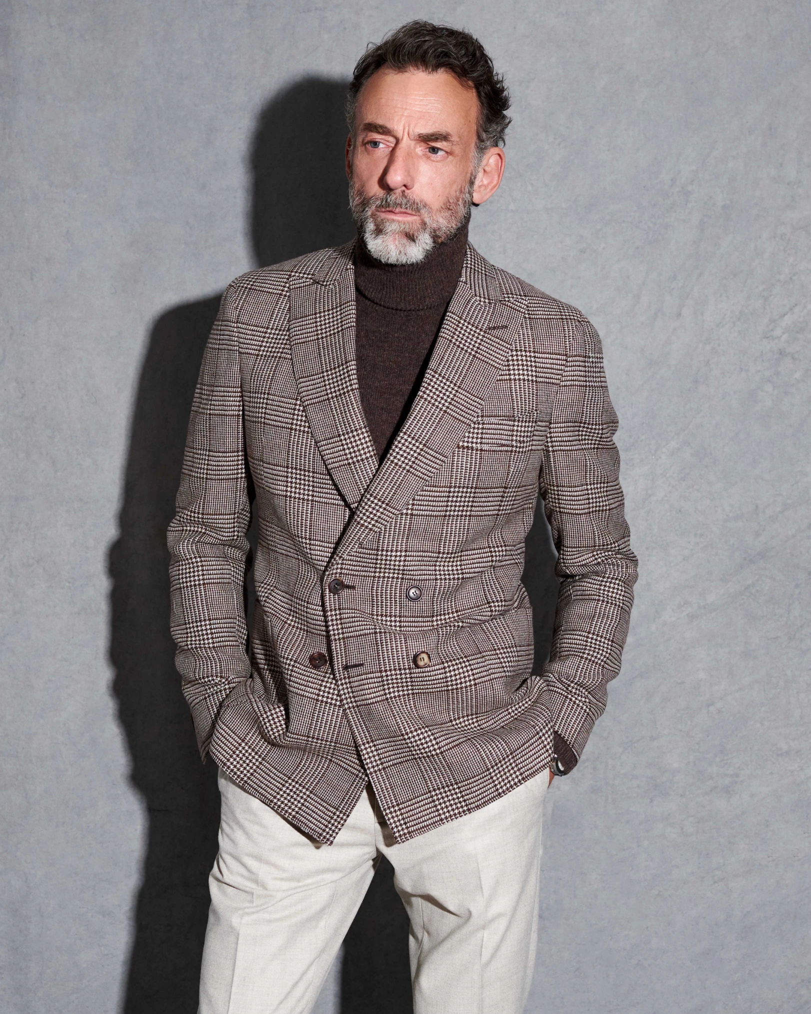 Costume croisé sur mesure prince de galles